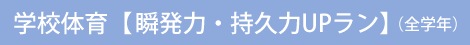 学校体育 【瞬発力・持久力UPラン】（全学年）